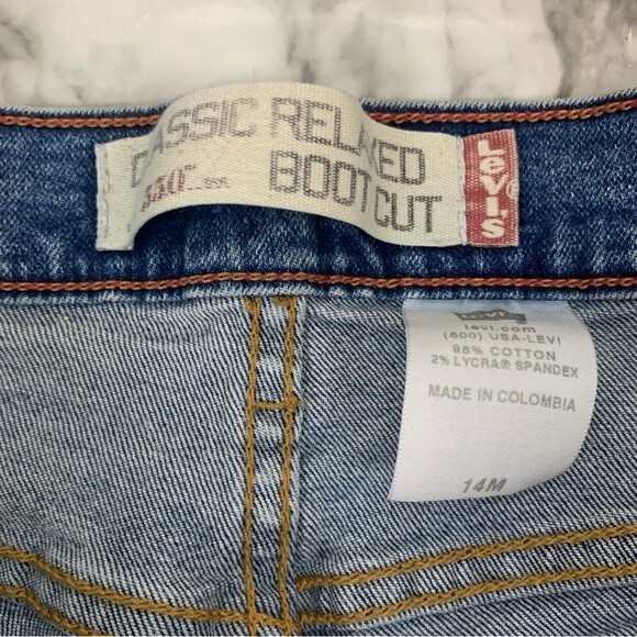 Levi’s 550 Classic Relaxed Bootcut Denim jeans Blue Size 14 90s Vintage Y2K - Picture 2 of 9